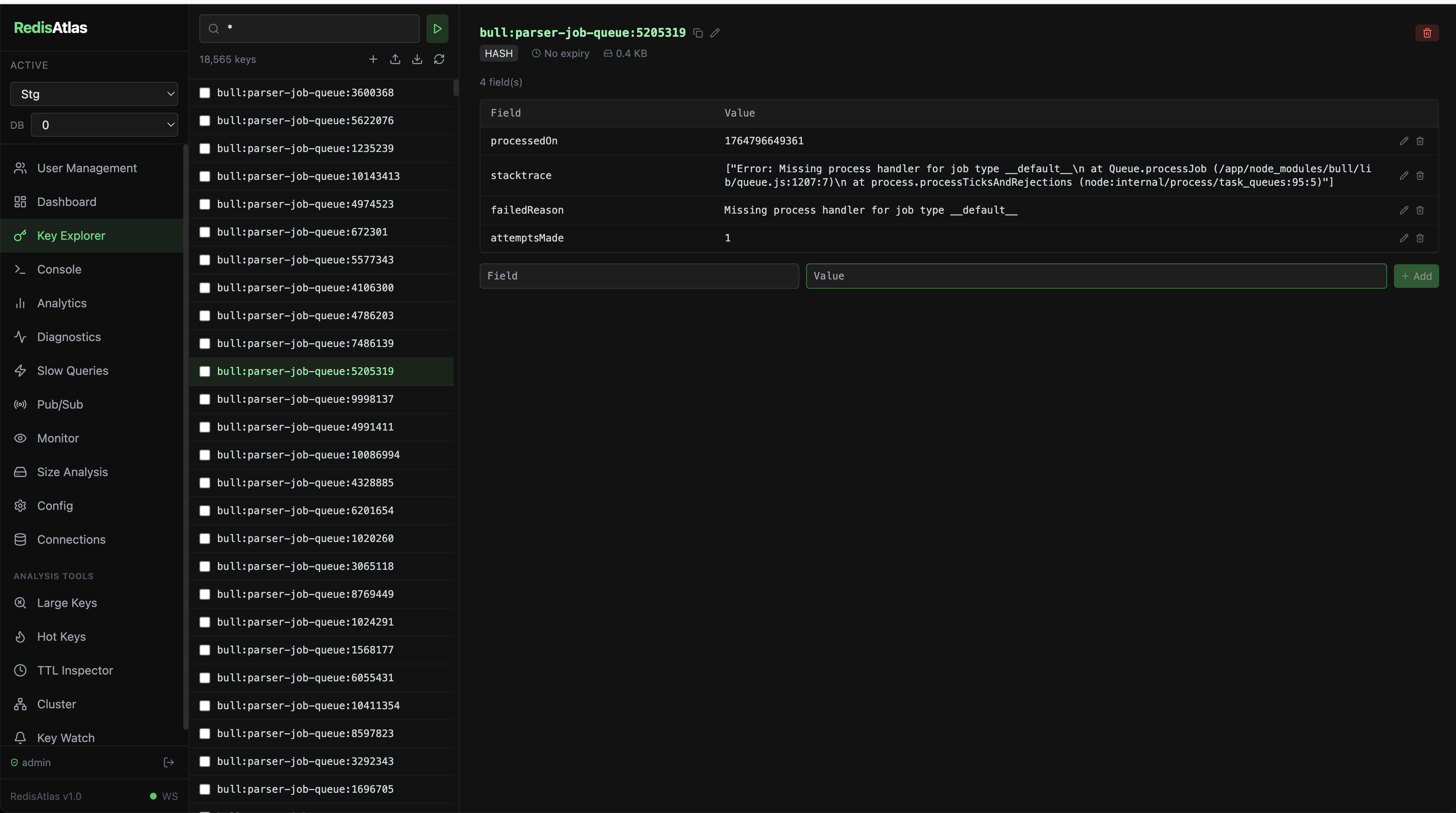 Key Explorer — Hash